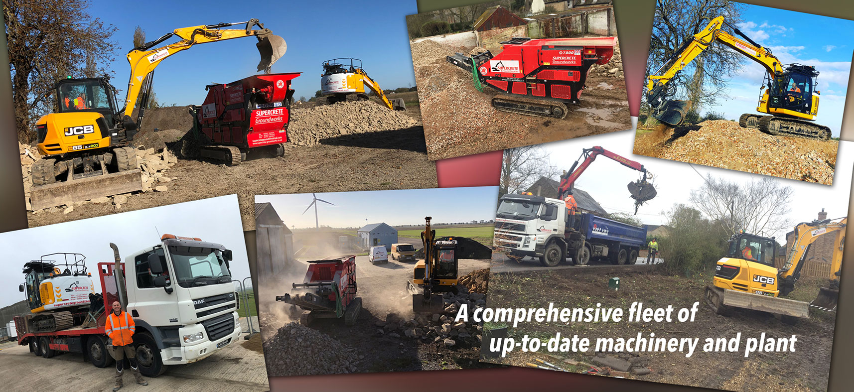 A comprehensive fleet of up-to-date machinery and plant